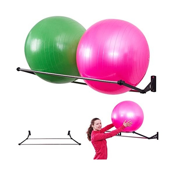 ODOXIA Support pour Ballons dexercice | Organisez Vous | Support Mural pour Ballons | Support Ballons De Yoga | Support pour