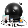 Enovi Fit+ Ball Chair – Ballon de yoga avec bandes de résistance réglables et base anneau de stabilité, kit dentraînement po