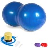 DASKING Peanut Ball, Balle de Massage pour Yoga Pilates Physiothérapie, Anti-Burst Ball dexercice 90x45cm avec Pompe à Main,