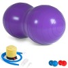 DASKING Peanut Ball, Balle de Massage pour Yoga Pilates Physiothérapie, Anti-Burst Ball dexercice 90x45cm avec Pompe à Main,