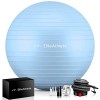 EliteAthlete Ballon Gym avec système Anti-Burst - Fitness Pilates Yoga - Ballon Grossesse avec Pompe à air Incluse