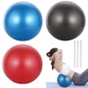 Yoga Balle,25cm Ballon de Pilates,3 Pcs Balles Exercices Fitness,Souple Balles Dexercices Fitness,Balles Déquilibre Pilates