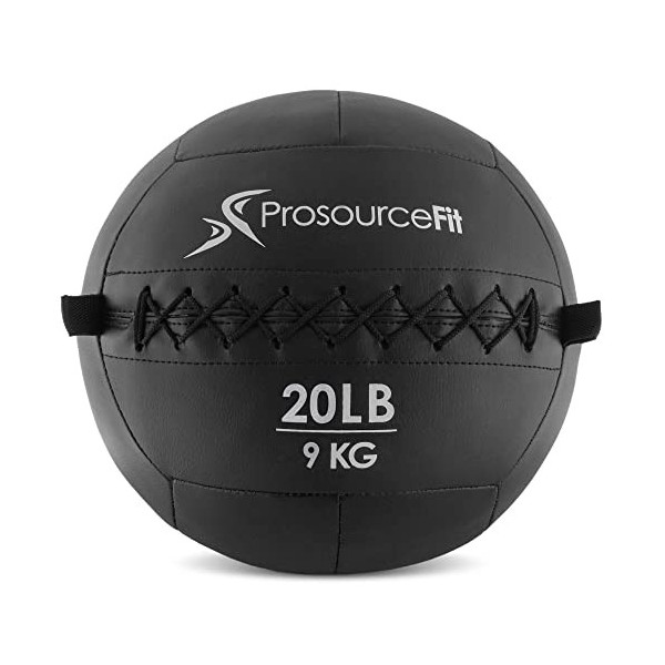 ProsourceFit Soft Medicine Balles dexercices Fitness Unisex-Adult, Noir, Taille Unique