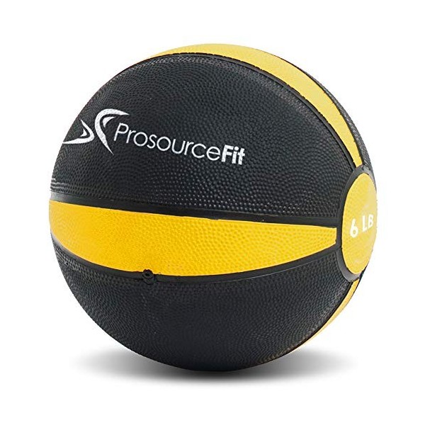 ProsourceFit Rubber Weighted Balles dexercices Fitness Unisex-Adult, Jaune, Taille Unique