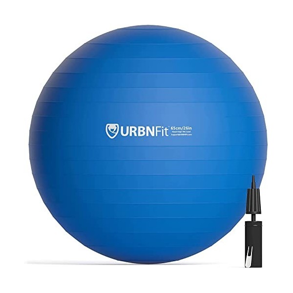 Urbnfit Ballon de Gym de 55 cm pour Yoga et Travail de la stabilité – Guide dentraînement Inclus [Français Non Garanti] 55 c