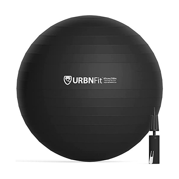 Urbnfit Ballon de Gym de 55 cm pour Yoga et Travail de la stabilité – Guide dentraînement Inclus [Français Non Garanti] 55 c