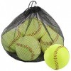 Tebery Lot de 6 balles souples Yellow Sports Practice - Taille et poids officiels de 30 cm - Ballon dentraînement non marqué