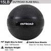 Outroad Slam Ball de Fitness avec Surface texturée pour Exercices de Musculation et de Conditionnement, entraînement croisé, 