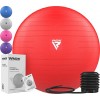 RDX Balle Yoga Très Epais Fitness dexercices Anti-éclatement PVC Stabilité Ballon Gymnastique Pilates Rapide Pompe à air Ent