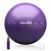 PROIRON Balles dexercices Fitness Très épais avec mouvements de Yoga, 55CM 65CM 75CM Swiss Ball, Ballon de Gym avec Pompe Ra