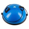 Z ZELUS Demi-ballon dexercice de yoga avec bandes de résistance et pompe à pied pour yoga, fitness, gym à domicile violet Ba...