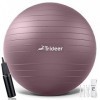 Trideer Ballon de yoga – Ballon dexercice pour entraînement, pilates, stabilité – Anti-éclatement et antidérapant pour la ph