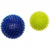 Hudora Fitness 9 76769 Lot de 2 Balles de Mmassage Ball 2 pièces, Bleu/Jaune, 9, 76769