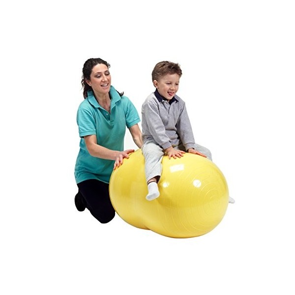 Gymnic Physio Roll Ballon de gymnastique Jaune Diamètre 55 cm