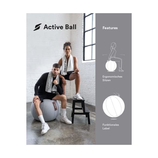 STRYVE Active Ball | Light Grey – 70 Unisex-Adult, 70 cm