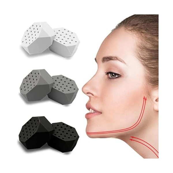 4 Pcs Machoire Musculation, Jawliner Exercice Machoire, Muscler
