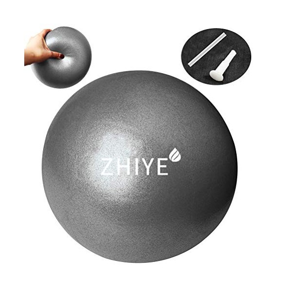 Zhiye Mini Ballon de Pilates Yoga Petite Balle dexercice Fitness Cender Yoga Stabilité Barre dentraînement Physiothérapie A