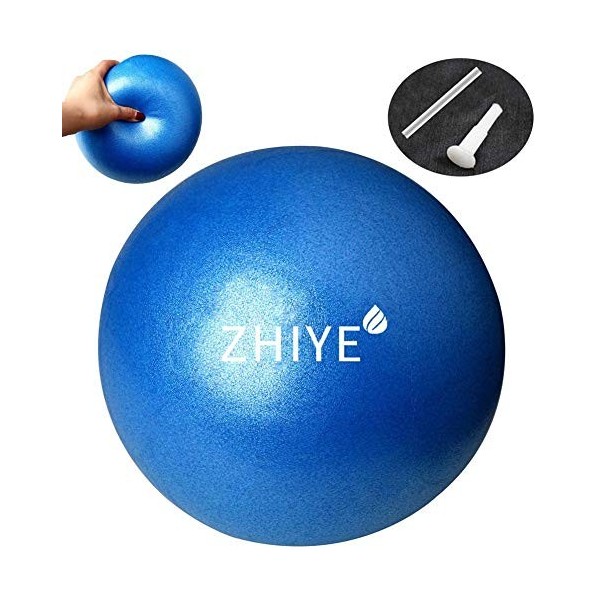 Zhiye Mini Ballon de Pilates Yoga Petite Balle dexercice Fitness Cender Yoga Stabilité Barre dentraînement Physiothérapie A