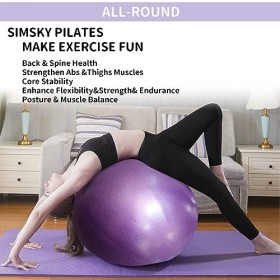 Simsky Lot de 2 Petits Ballons dexercice Souples, Yoga Ball Pilates Ballon de Gymnastique pour Pilates, Yoga, entraînement d