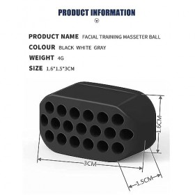 Jaw Exerciser Double Chin Trainer,Jaw Trainer,Mâchoire Exerciseur Femmes Hommes,Jawline Définir,Exercice à mâcher en silicone