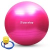 doorslay Ballon de yoga anti-éclatement - 55 cm/65 cm/75 cm - Ballon dexercice de stabilité, de remise en forme, avec pompe 