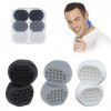 Lot de 6 mâchoires en silicone pour homme et femme Pour débutants et intermédiaires noir, blanc et gris 