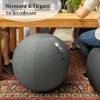 Backerz Siège Ballon 65cm - Balle intérieure PVC Résistante, Capacité 110kg, Caoutchouc, Housse Lin Doux Lavable - Chaise Bal