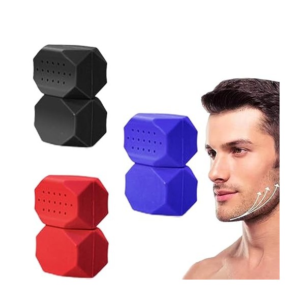 AAED Jaw Trainer, Chin Trainer Jaw Liner, Silicone Jaw Trainer, Unisex Jaw Trainer, pour débutants et Tous Les utilisateurs, 