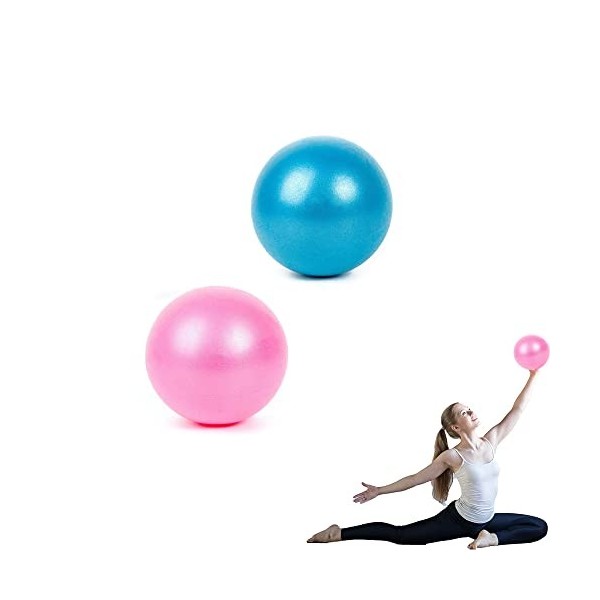 Lot de 2 balles dexercice pour yoga, Pilates de 25 cm, souples, antidérapantes, pour exercices de rééducation, pour exercice