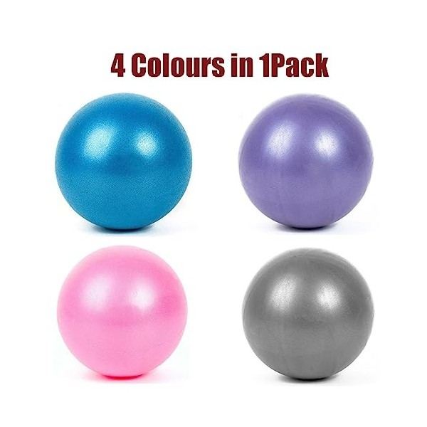 Hibisaws 4Pilates Ballon de Gymnastique Yoga Ball Anti-Slip Anti-éclatement Fitness Balles Yoga Ball Équilibre Sport Balle po