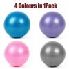 Hibisaws 4Pilates Ballon de Gymnastique Yoga Ball Anti-Slip Anti-éclatement Fitness Balles Yoga Ball Équilibre Sport Balle po