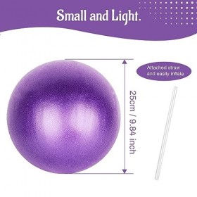 MXTIMWAN Ballon de Gymnastique, 25 cm Anti-Slip Ballon de Gymnastique avec Paille de Gonflage, Maison, Fitness, Entraînement 