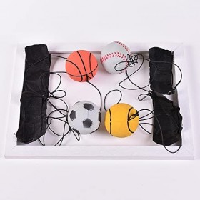 EIMZU Balles De Sport De Rebond De Poignet, 8 Pièces Balles De Bande De Poignet, Balles de Retour Poignet avec Chaîne À Rebon