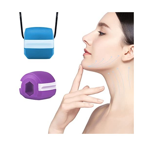 ZOCONE 6 Pièces Machoire Musculation, Silicone Jawliner Exerciseur