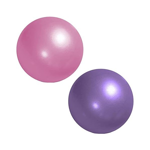 NUWIQ Lot de 2 balles de Pilates Balles de Gymnastique pour Yoga Équilibre Aérobic, Rose