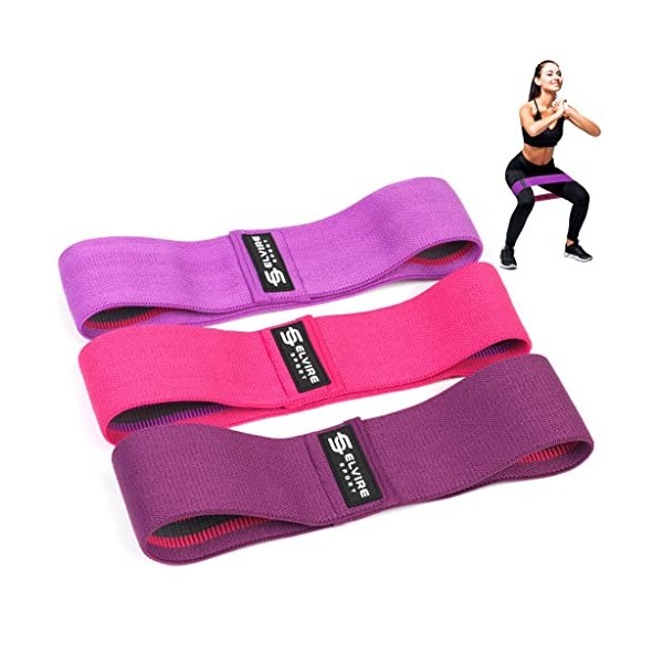 ELVIRE SPORT Bande Élastique Musculation Femme et Homme, Lot de 3 | Bande Elastique Fitness | Bande de Résistance Fitness e