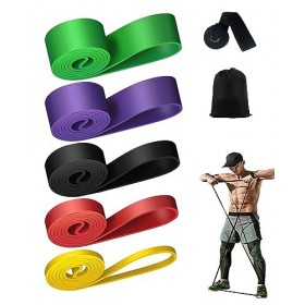 Victoper Bandes Élastique Musculation 5 Pièces Bandes de Résistance Musculation Bandes dexercice pour lentraînement Le Pila