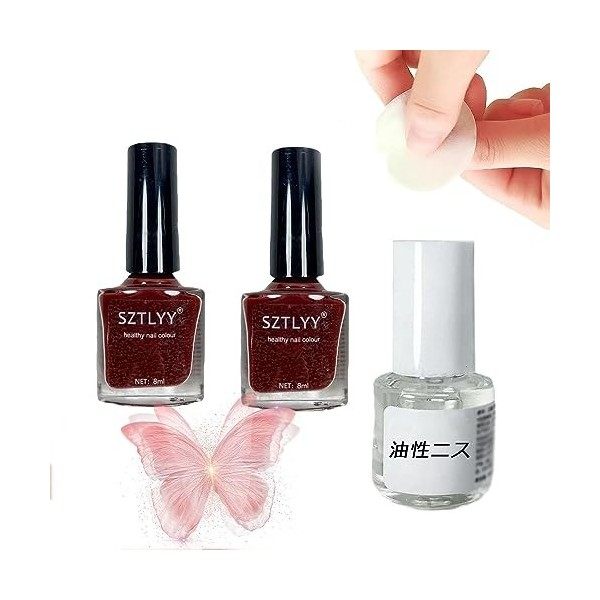 Quick dry nail polish, removable nail polish, SZTLYY removable nail polish, glitter nail polish nail polish good color easy o