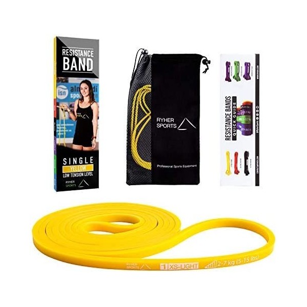 Ryher Bande élastique de résistance Pull up - Bande de Resistance pour Traction Gym et Maison – Elastique de Sport Musculatio