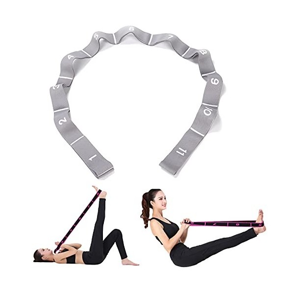 JJunLiM Bandes dexercice pour Enfants Adultes et Adultes 15 à 20 kg Extensible Pilates Yoga Bandes de résistance Élastique F