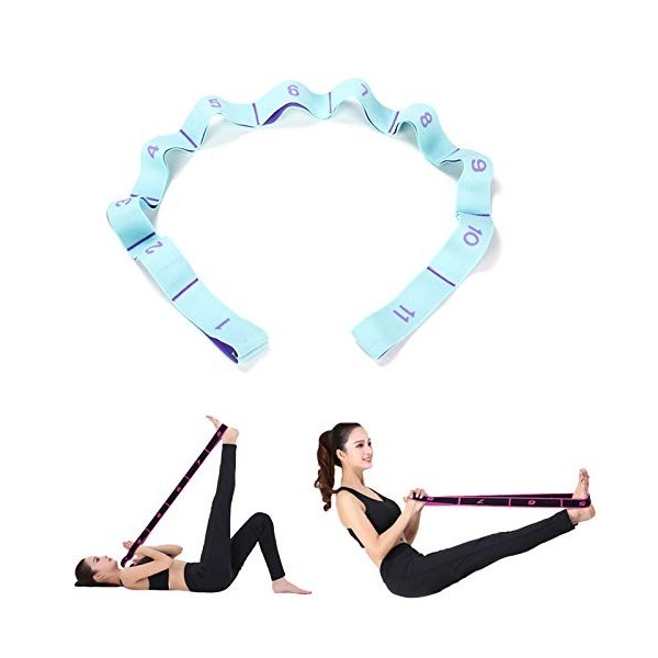 JJunLiM Bandes dexercice pour Enfants Adultes et Adultes 15 à 20 kg Extensible Pilates Yoga Bandes de résistance Élastique F