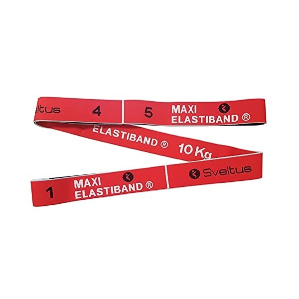 Sveltus Maxi Elastiband, Mixte Adulte, Rouge, 10 kg