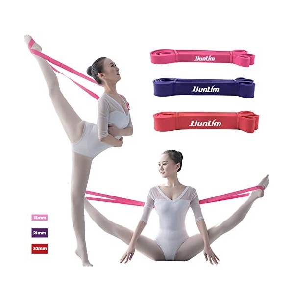 JJunLiM Bande élastique en Latex pour Une flexibilité Totale pour Danse et Gymnastique 13mm Pink 