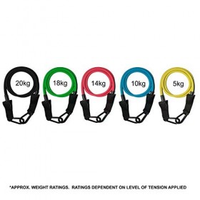 PROTONE, Bandes de résistance - Un Ensemble de 5 Bandes avec poignées de Musculation/Mobilité/Usage à la Maison/Usage de Voya
