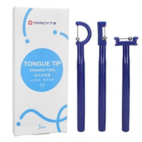 Jeu dexerciseur de pointe de langue de 3 pièces, ensemble dentraînement musculaire oral de levage latéral doutils 3 pièces