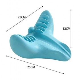 Tuzsocr Masseur Cervical,Oreiller de Traction cervicale,appareil de traction cervicale portable,étireur de cou,avec Roll-On m