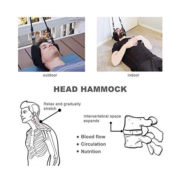 Rarurko Hammock for Neck,Hamac pour Cou Soulagement de la douleur, Portable Détente Hamac Massager,Cou Stretch Relief Fatigue