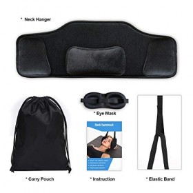 Hamac Cou avec éponges à position réglable- Portable hamac de relaxation cervicale pour réduire la douleur de cou, dépaule e