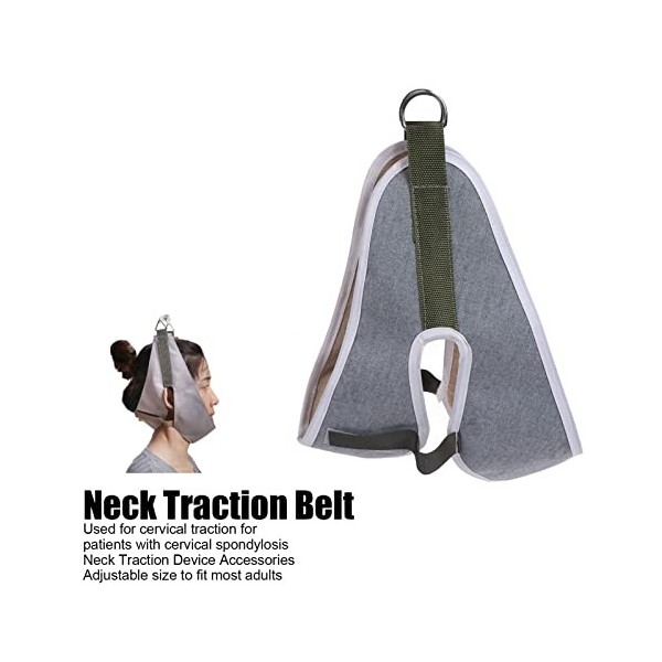 Dispositif de traction cervicale, accessoires de ceinture de traction de cou flexibles réglables en toile épaissie