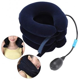 Traction du cou, dispositifs respirants détirement du cou à la maison Support de traction Brace Collier cervical gonflable p